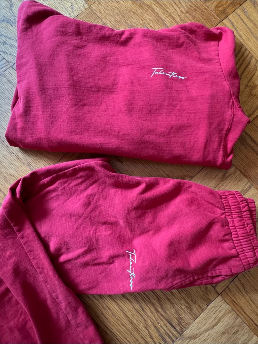 TALENTLESS Matching Red Sweatsuit (Unisex)
